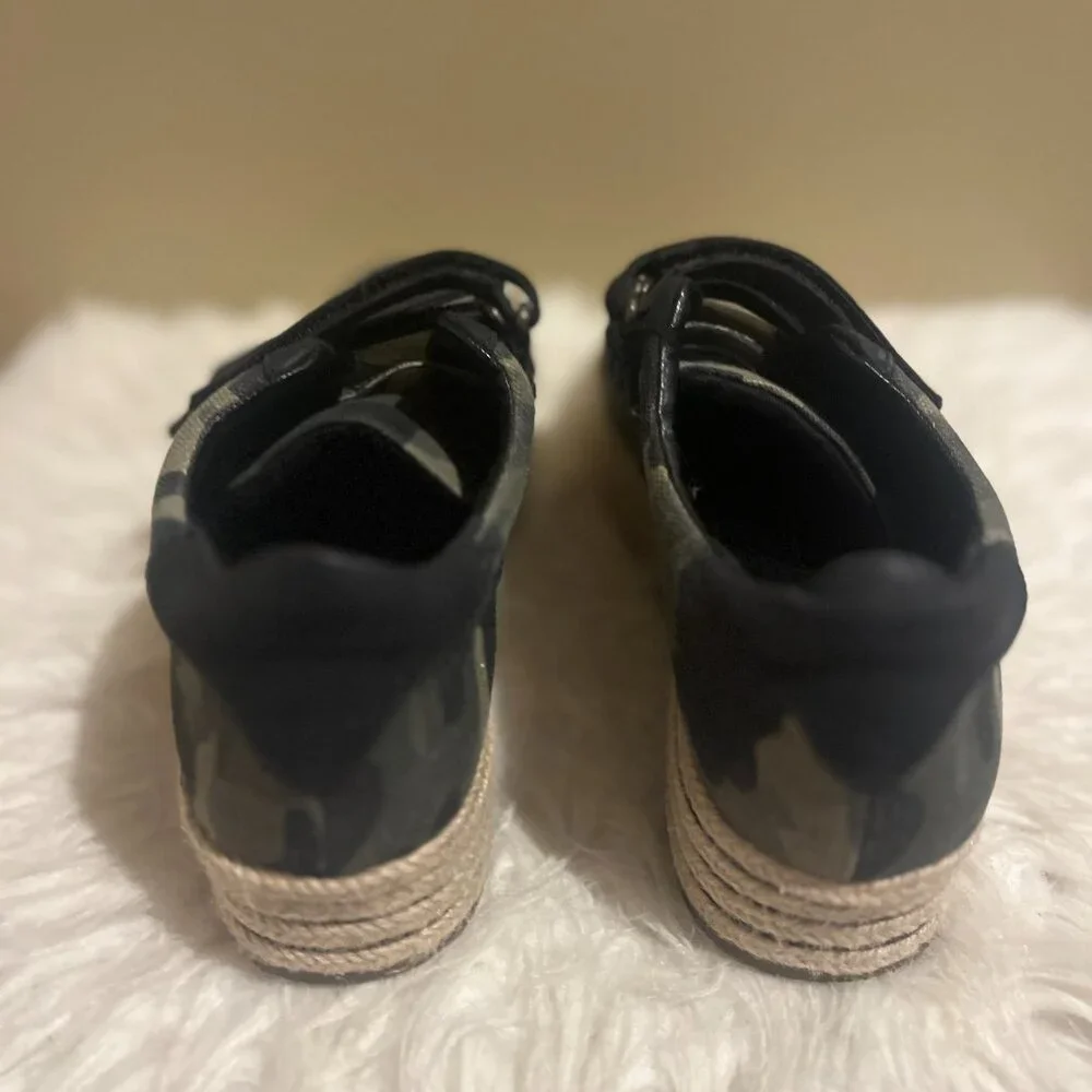 Mix No 6 army fatigue platform sneakers